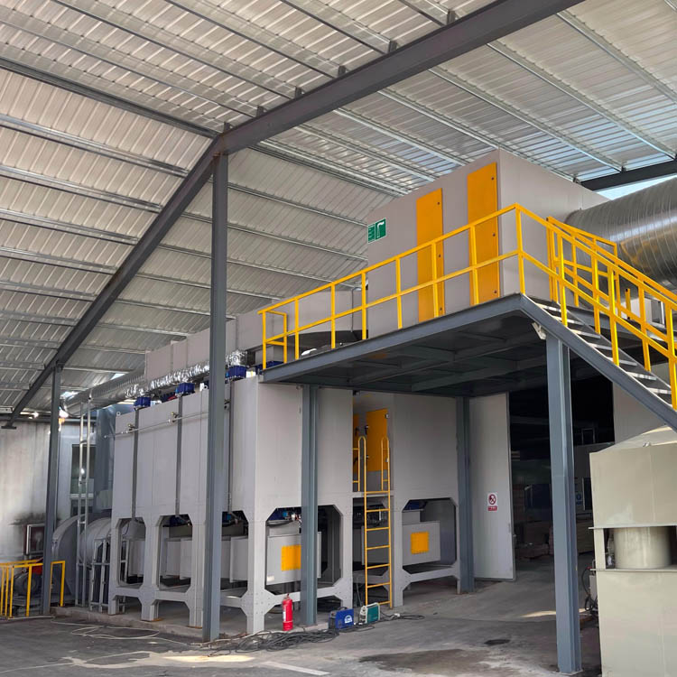 半导体有机类废气VOCs 收集废气→沸石转轮吸附装置→TO直燃式焚烧炉 半导体有机类废气VOCs 收集废气→沸石转轮吸附装置→TO直燃式焚烧炉